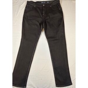 BKE Tyler Mens Straight Leg Jeans Black Stretch Denim 40x34